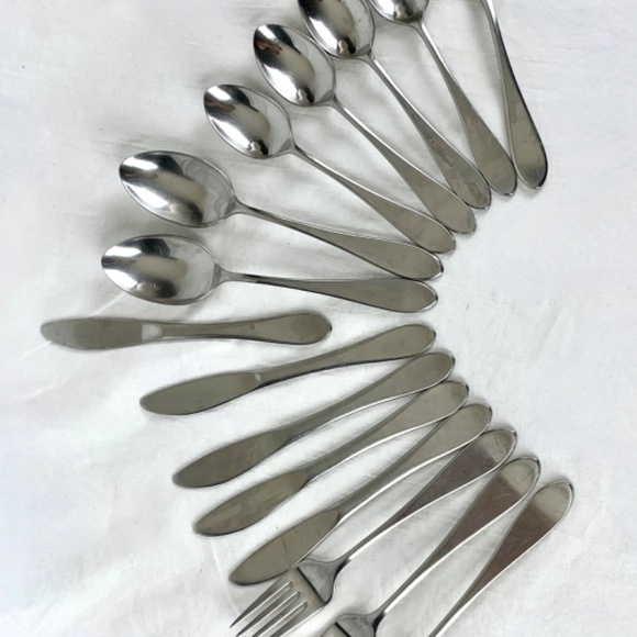 15 pc Gorham 1970s Georgetown Old Stainless Flatware Lot Forks Spoons Sm Knives - Picture 10 of 13